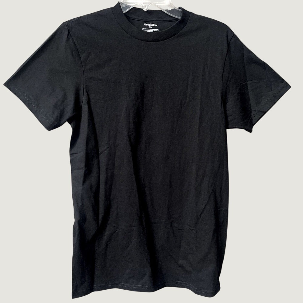 Goodfellow & Co Mens Short Sleeve Crew Neck Cotton T Shirt Black Small Small